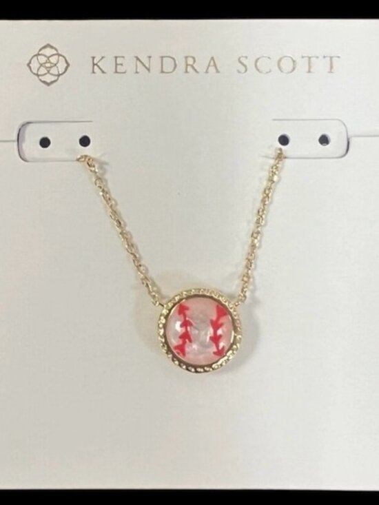 Kendra Scott Jewelry - KENDRA SCOTT Baseball Sports Pendant Necklace 14k Gold & Mother-of-Pearl NEW NWT